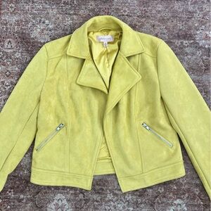 Philosophy Lemon Yellow Leather Jacket